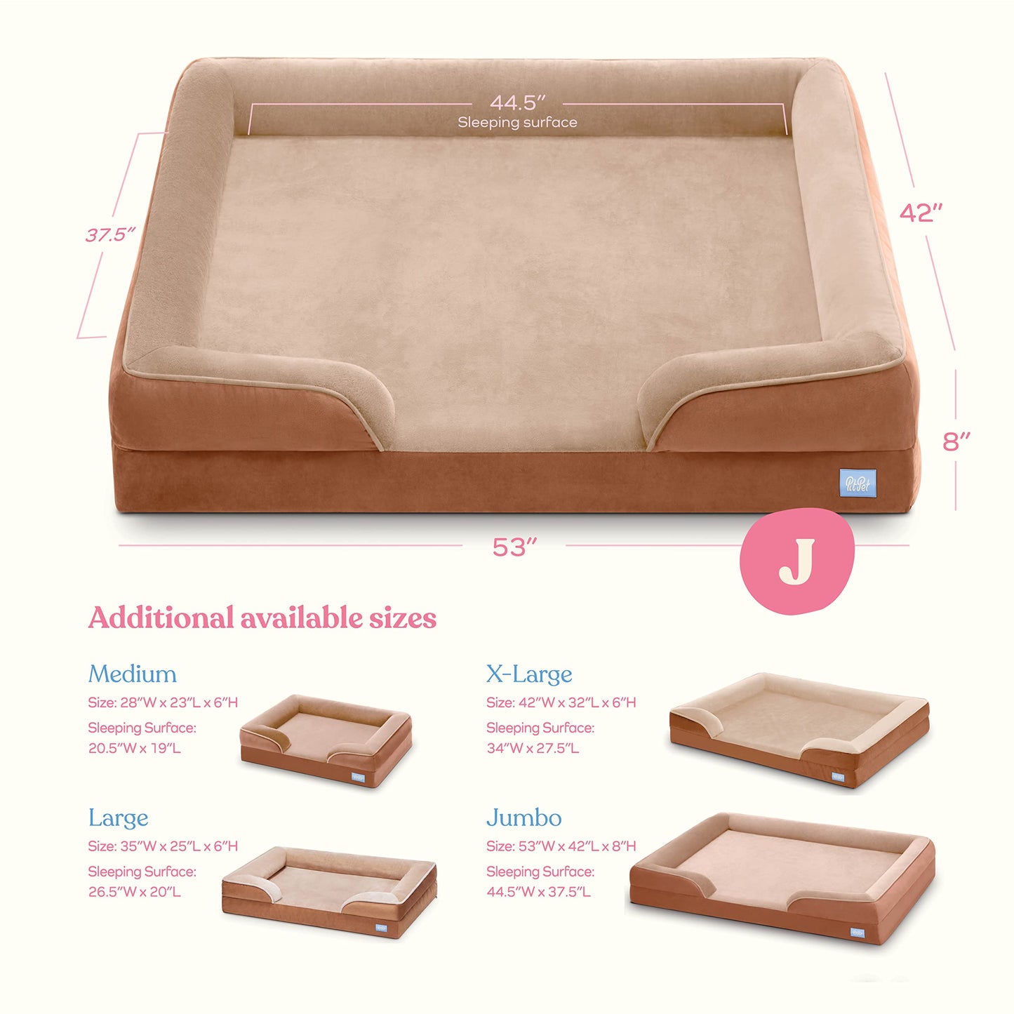 Orthopedic Sofa Dog Bed - Ultra Comfortable Dog Beds for Medium Dogs - Breathable & Waterproof Pet Bed- Egg Foam Sofa Bed with Extra Head and Neck Support - Removable Washable Cover & Nonslip Bottom.