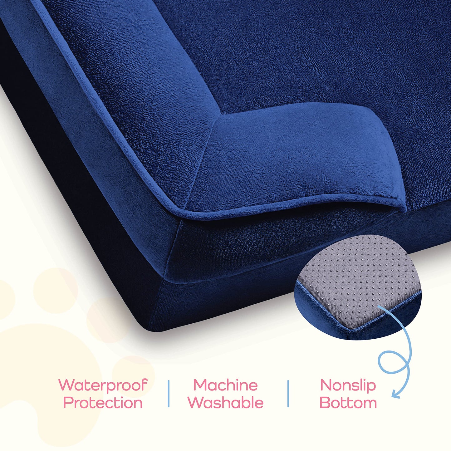 Orthopedic Sofa Dog Bed - Ultra Comfortable Dog Beds for Medium Dogs - Breathable & Waterproof Pet Bed- Egg Foam Sofa Bed with Extra Head and Neck Support - Removable Washable Cover & Nonslip Bottom.